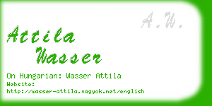 attila wasser business card